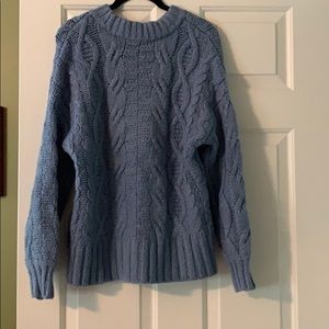 American Eagle Sky Blue Cable Knit sweater